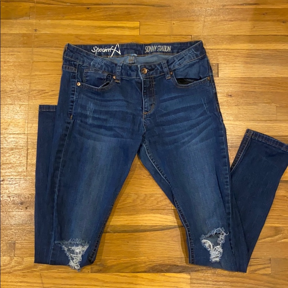 Special A skinny ripped jeans size 7